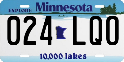MN license plate 024LQO