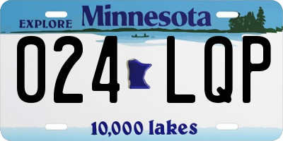 MN license plate 024LQP