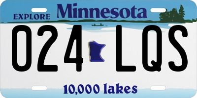 MN license plate 024LQS
