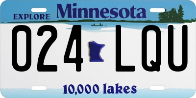 MN license plate 024LQU