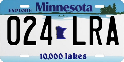 MN license plate 024LRA
