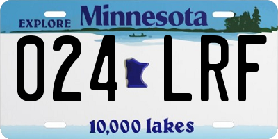 MN license plate 024LRF
