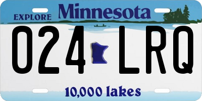 MN license plate 024LRQ
