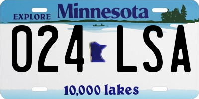 MN license plate 024LSA