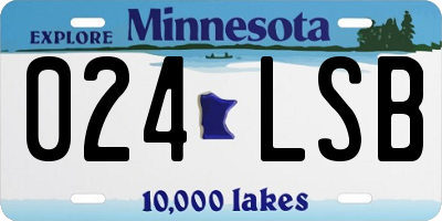 MN license plate 024LSB