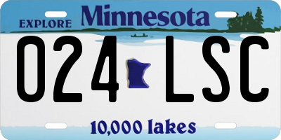MN license plate 024LSC