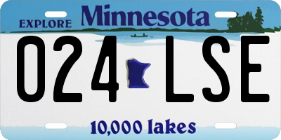 MN license plate 024LSE
