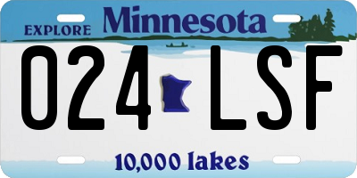MN license plate 024LSF