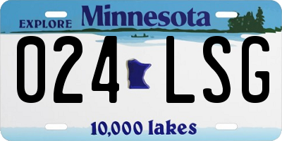 MN license plate 024LSG