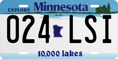MN license plate 024LSI