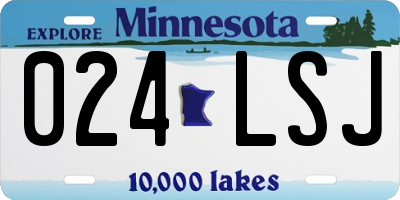 MN license plate 024LSJ