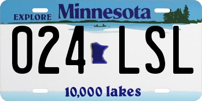 MN license plate 024LSL