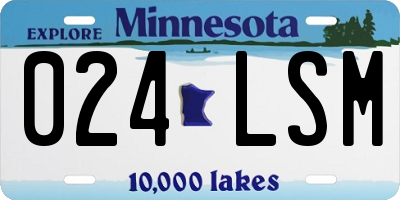MN license plate 024LSM