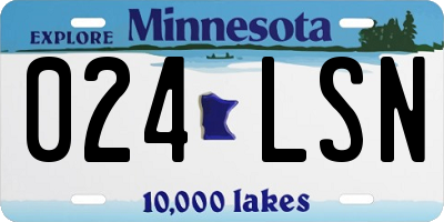 MN license plate 024LSN