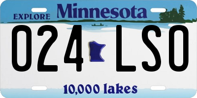 MN license plate 024LSO