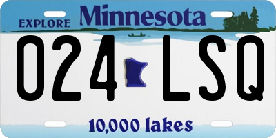 MN license plate 024LSQ