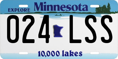 MN license plate 024LSS