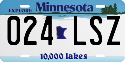 MN license plate 024LSZ