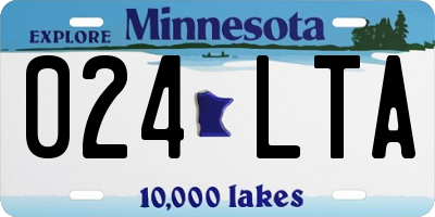 MN license plate 024LTA