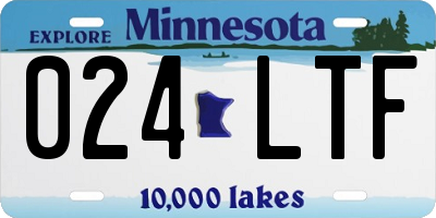 MN license plate 024LTF