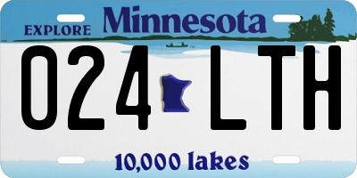 MN license plate 024LTH