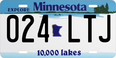 MN license plate 024LTJ