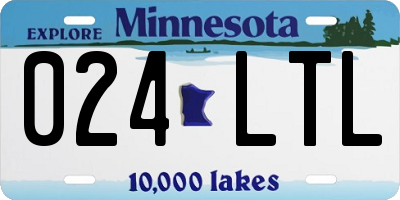 MN license plate 024LTL