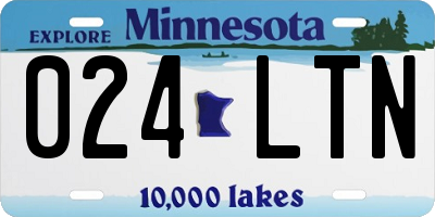MN license plate 024LTN