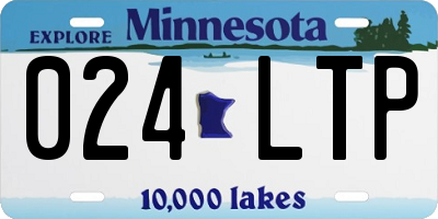 MN license plate 024LTP