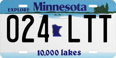 MN license plate 024LTT