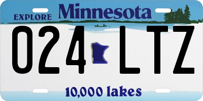 MN license plate 024LTZ