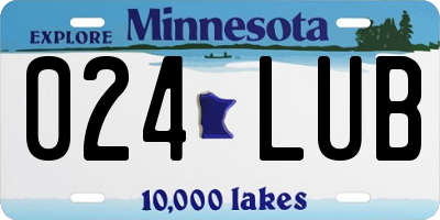 MN license plate 024LUB