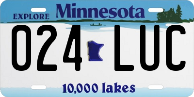 MN license plate 024LUC