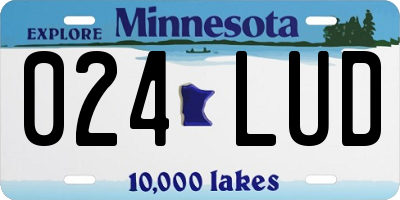 MN license plate 024LUD