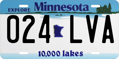 MN license plate 024LVA