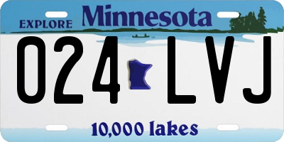MN license plate 024LVJ