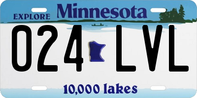 MN license plate 024LVL