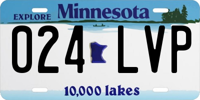 MN license plate 024LVP