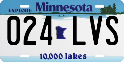 MN license plate 024LVS