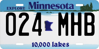 MN license plate 024MHB