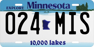 MN license plate 024MIS