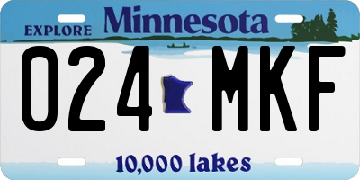 MN license plate 024MKF