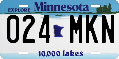 MN license plate 024MKN