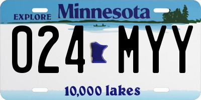 MN license plate 024MYY