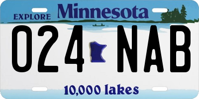MN license plate 024NAB