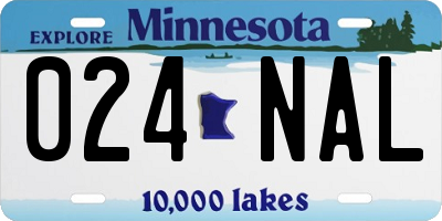 MN license plate 024NAL