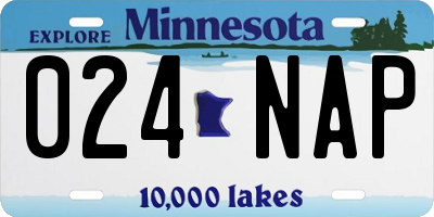 MN license plate 024NAP