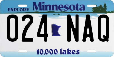 MN license plate 024NAQ