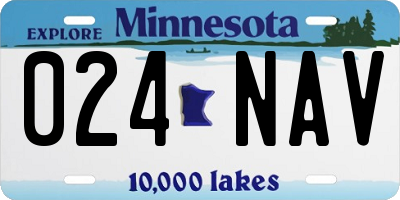 MN license plate 024NAV