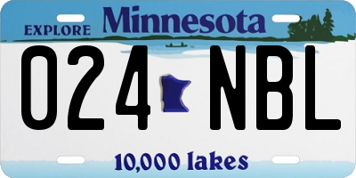 MN license plate 024NBL